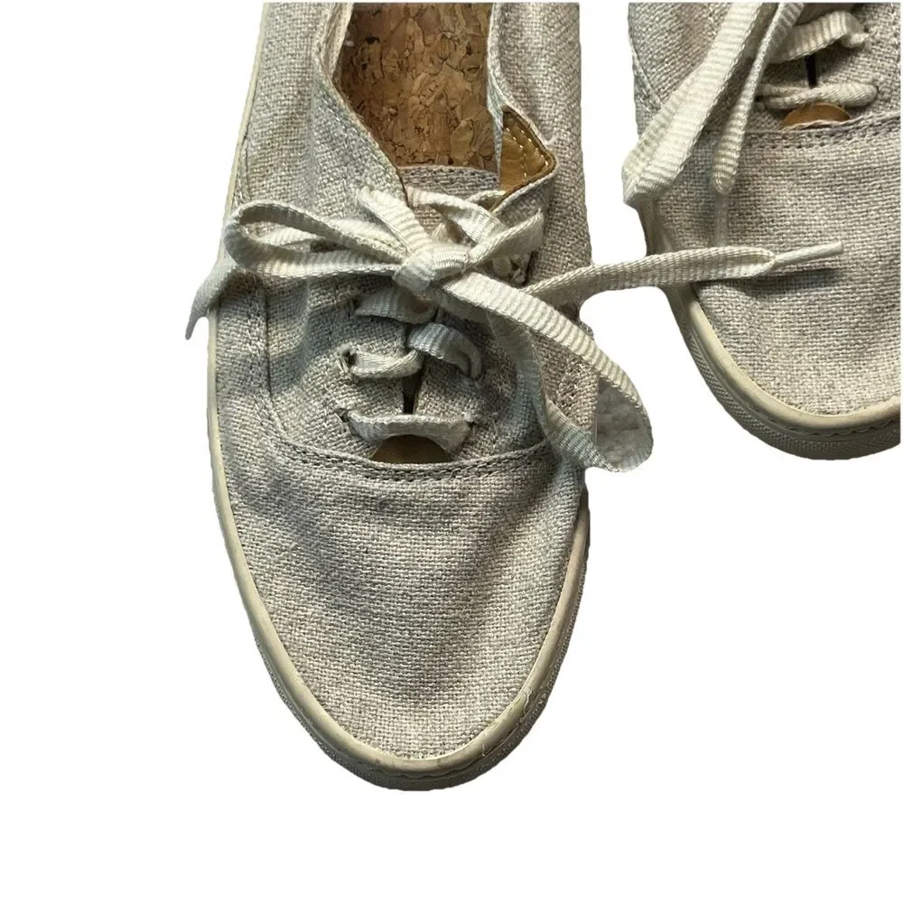 Soludos Sneakers Mens 8.5 Beige Canvas Convertible Low Top Lace Up Athleisure